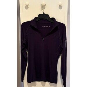 Arcteryx  Women's 1/4 Zip Long Sleeve Base Layer M, Wool, Athletic Purple. EUC.
